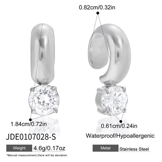 Boucles d’oreilles en acier – E0107028-S