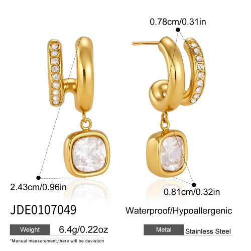 BOUCLES D’OREILLES ACIER REF E0107049