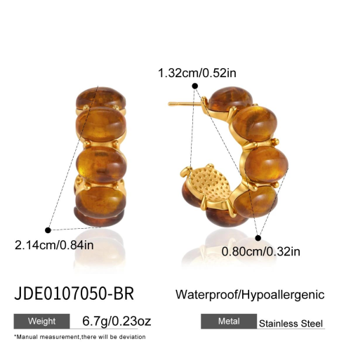 BOUCLES D’OREILLES ACIER REF E0107050-BR
