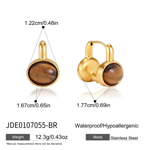 BOUCLES D’OREILLES ACIER REF E0107055-BR