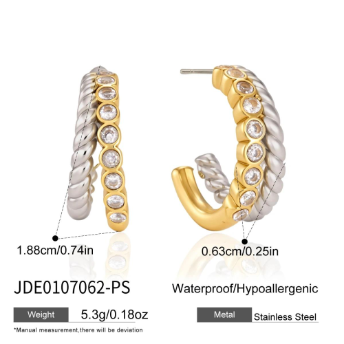 BOUCLES D’OREILLES ACIER REF E0107062-PS