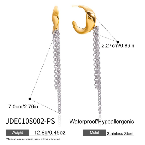 Boucles d’oreilles en acier – E0108002-PS