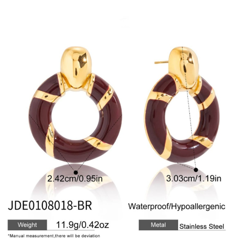 Boucles d’oreilles en acier – E0108018-BR