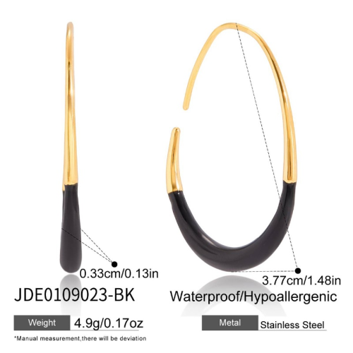 Boucles d’oreilles en acier – E0109023-BK