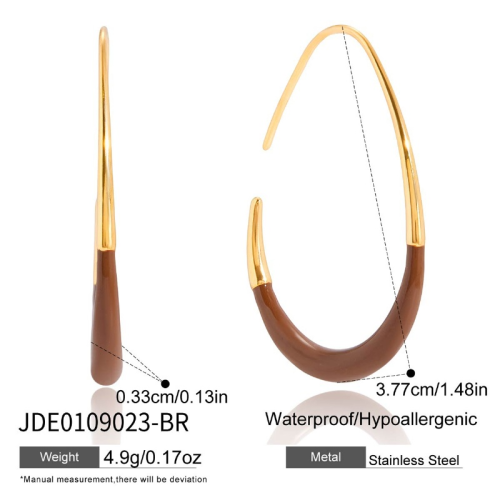 Boucles d’oreilles en acier – E0109023-BR