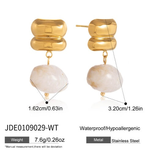 Boucles d’oreilles en acier – E0109029-WT