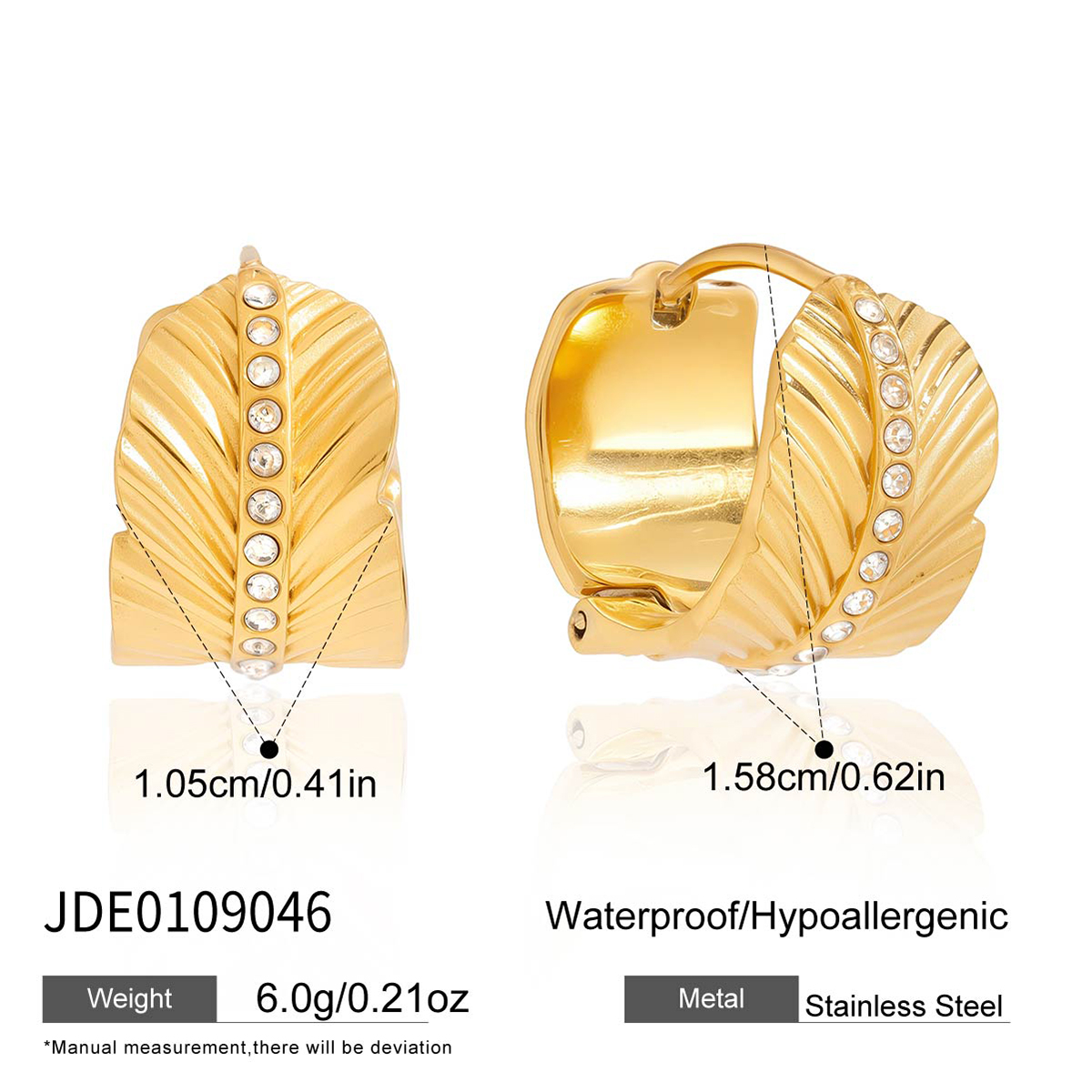 Boucles d'oreilles en acier - E0109046