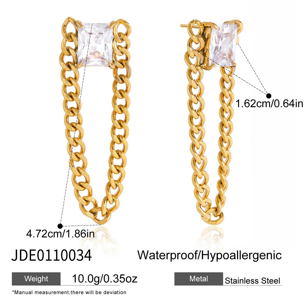Boucles d’oreilles en acier – E0110034