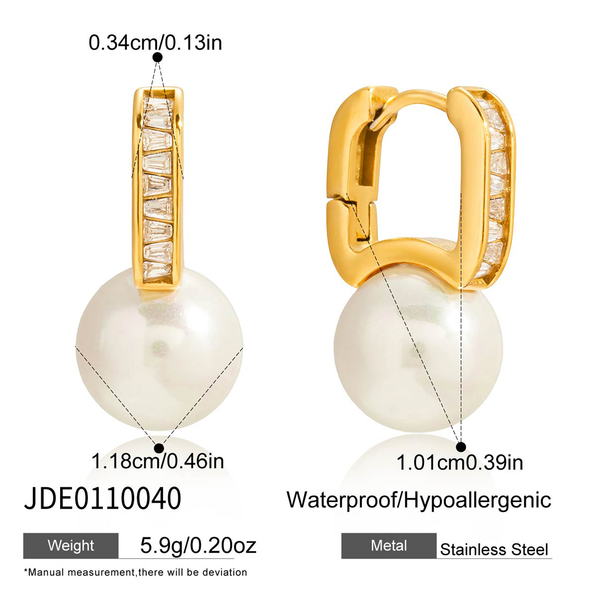 Boucles d’oreilles en acier – E0110040
