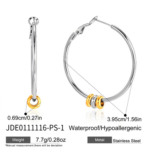 Boucles d’oreilles en acier – E0111116-PS-1