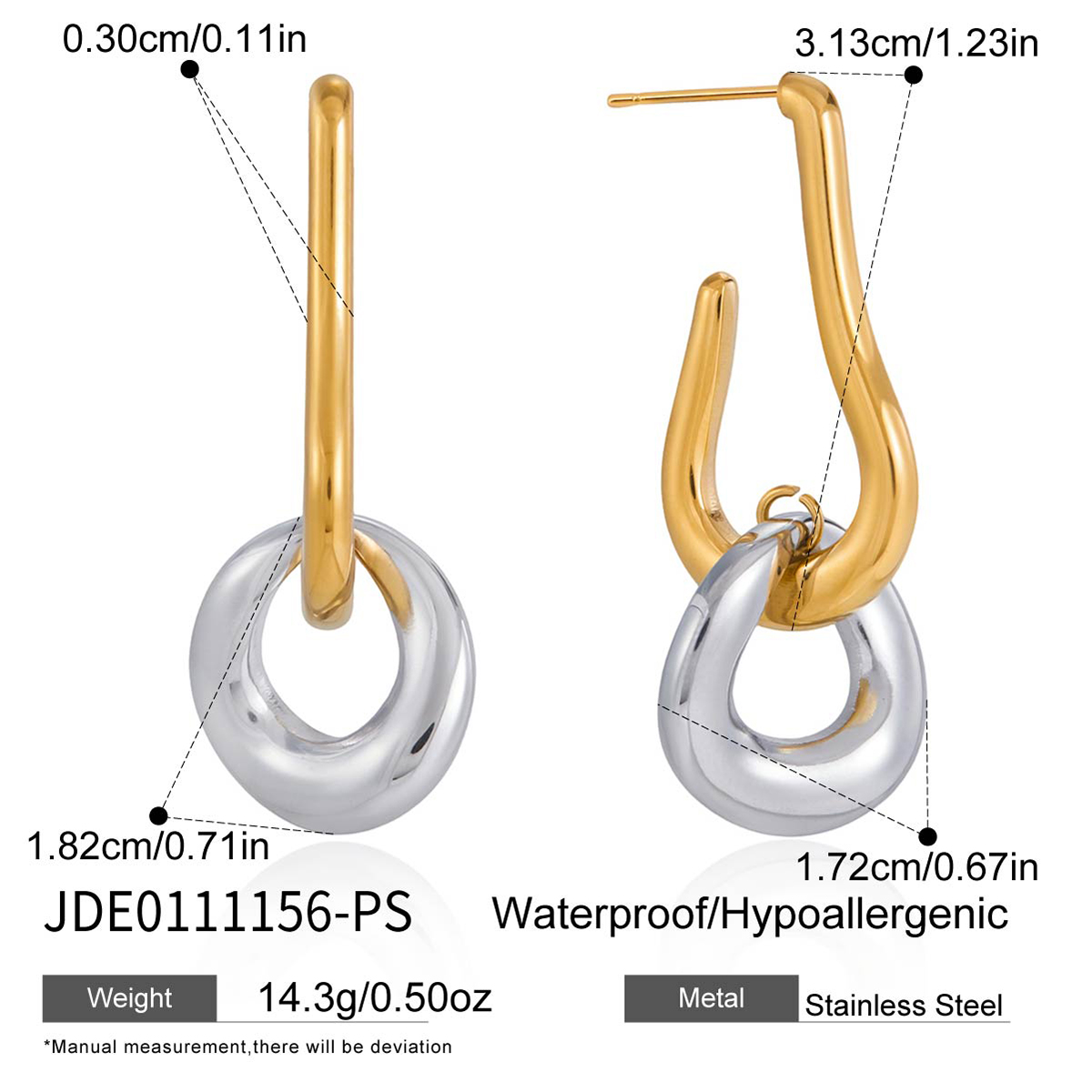 Boucles d’oreilles en acier – E0111156-PS