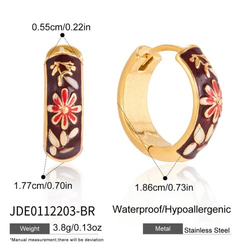 Boucles d’oreilles en acier – E0112203-BR