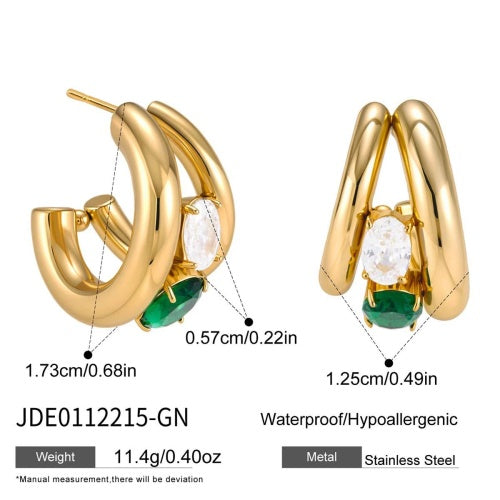 Boucles d’oreilles en acier – E0112215-GN