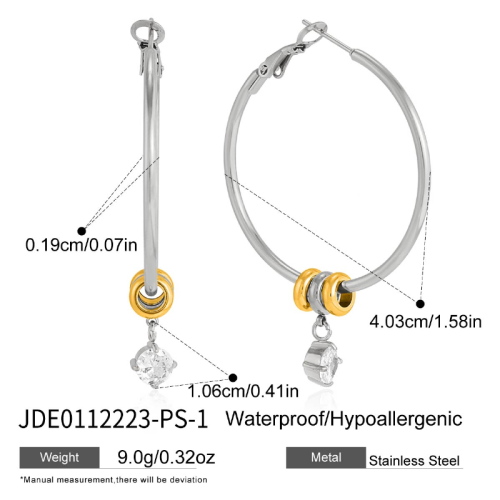 Boucles d’oreilles en acier – E0112223-PS-1