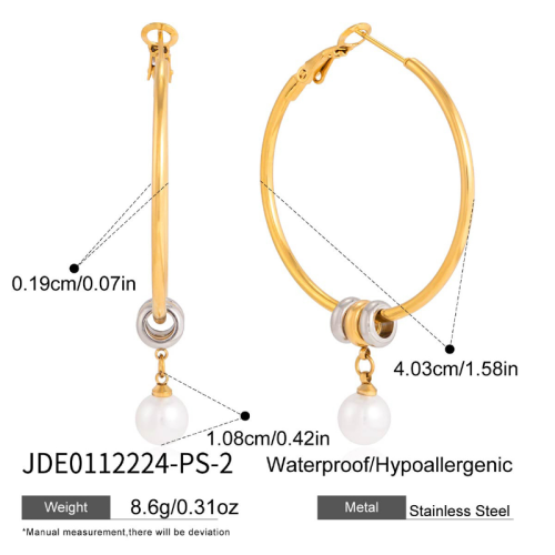 Boucles d’oreilles en acier – E0112224-PS-2