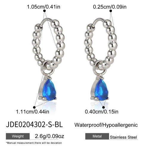 Boucles d’oreilles en acier – E0204302-S-BL