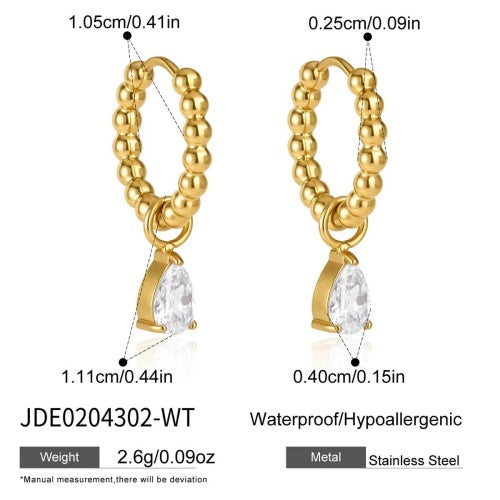 Boucles d’oreilles en acier – E0204302-WT