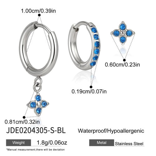 Boucles d’oreilles en acier – E0204305-S-BL