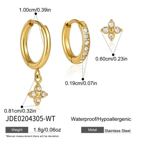 Boucles d’oreilles en acier – E0204305-WT