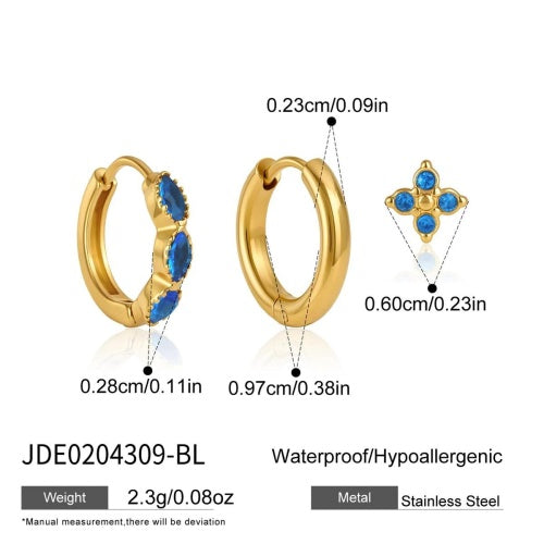 Boucles d’oreilles en acier – E0204309-BL