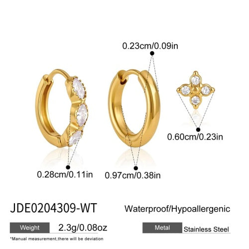 Boucles d’oreilles en acier – E0204309-WT