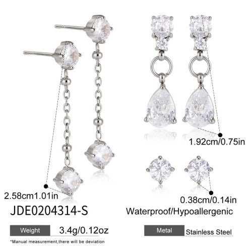 Boucles d’oreilles en acier – E0204314-S