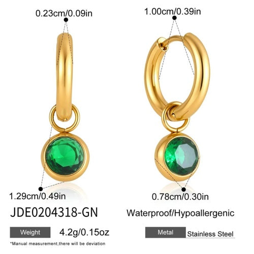 Boucles d’oreilles en acier – E0204318-GN