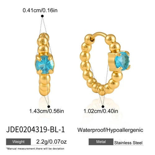 Boucles d’oreilles en acier – E0204319-BL-1