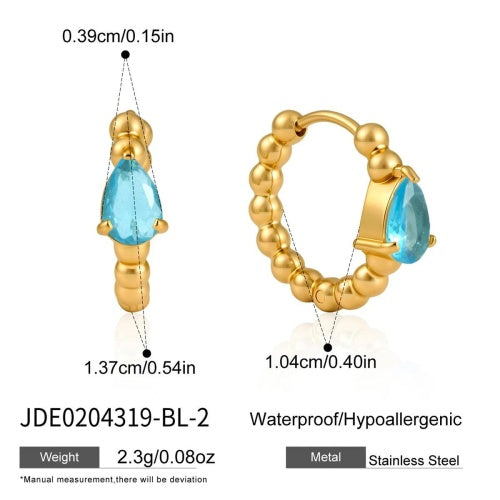 Boucles d’oreilles en acier – E0204319-BL-2