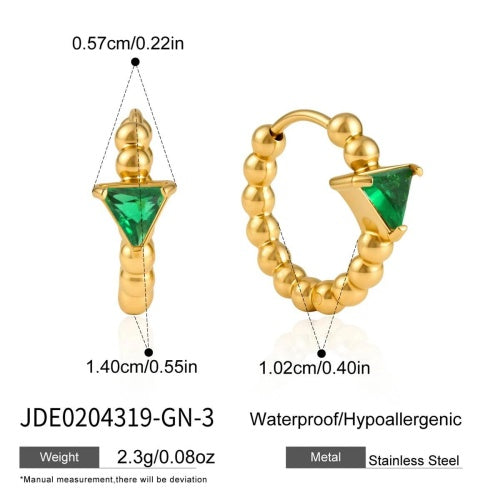 Boucles d’oreilles en acier – E0204319-GN-3