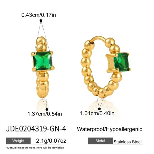 Boucles d’oreilles en acier – E0204319-GN-4