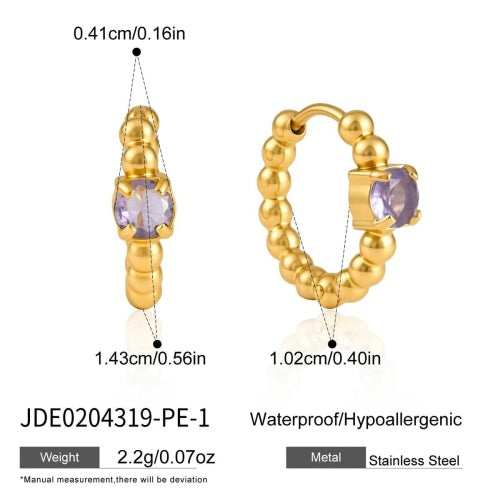 Boucles d’oreilles en acier – E0204319-PE-1
