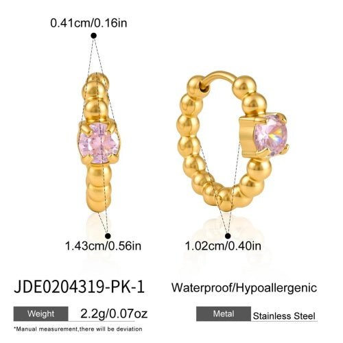 Boucles d’oreilles en acier – E0204319-PK-1