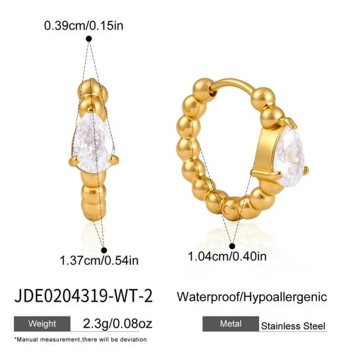 Boucles d’oreilles en acier – E0204319-WT-2