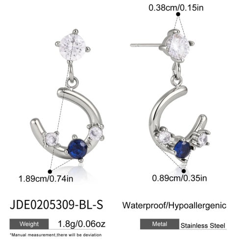 Boucles d’oreilles en acier – E0205309-BL-S