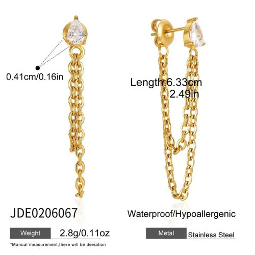 BOUCLES D’OREILLES ACIER REF E0206067