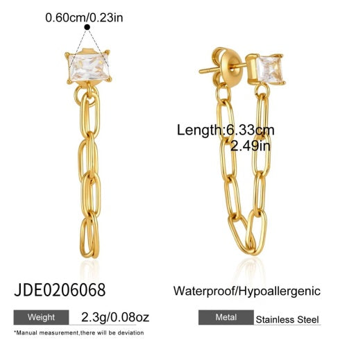 BOUCLES D’OREILLES ACIER REF E0206068