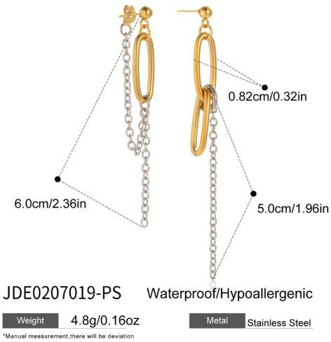 Boucles d’oreilles en acier – E0207019-PS