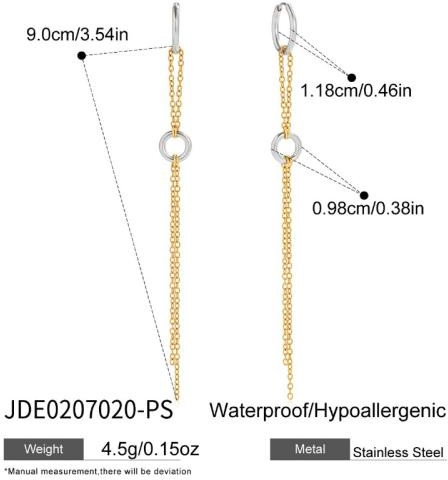 Boucles d’oreilles en acier – E0207020-PS