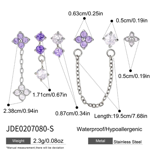 BOUCLES D’OREILLES ACIER REF E0207080-S