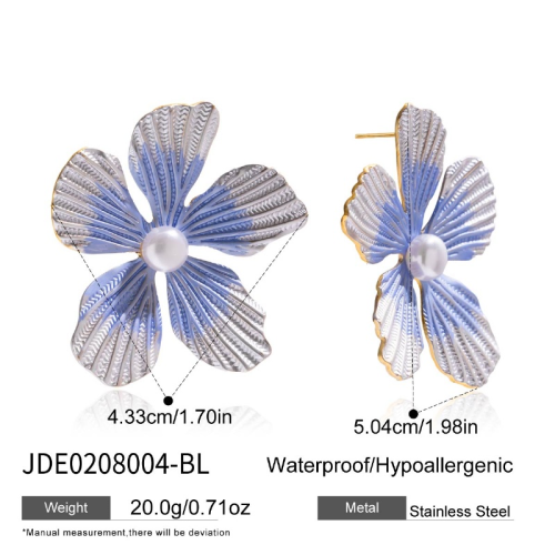 Boucles d’oreilles en acier – E0208004-BL