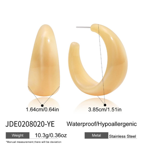 Boucles d’oreilles en acier – E0208020-YE