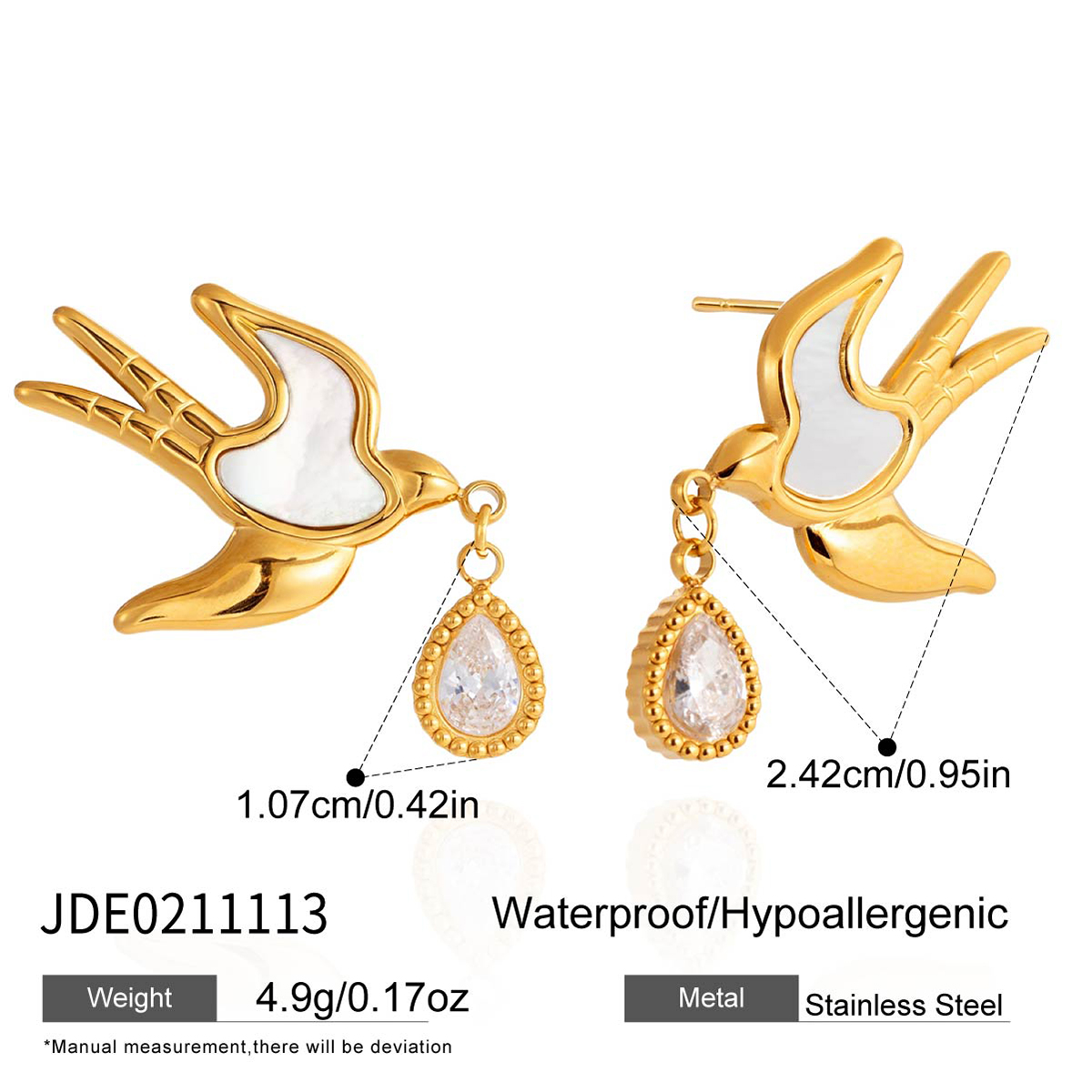 Boucles d’oreilles en acier – E0211113