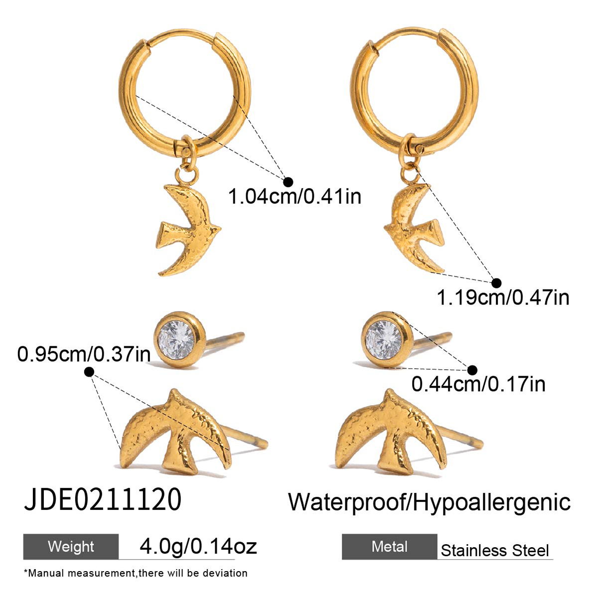 Boucles d’oreilles en acier – E0211120
