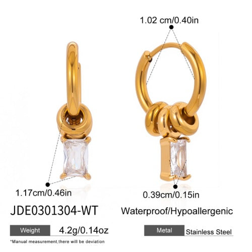 Boucles d’oreilles en acier – E0301304-WT
