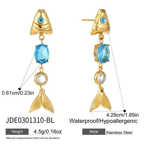 Boucles d’oreilles en acier – E0301310-BL