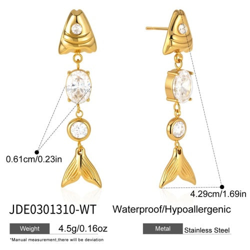 Boucles d’oreilles en acier – E0301310-WT