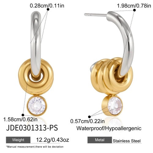 Boucles d’oreilles en acier – E0301313-PS