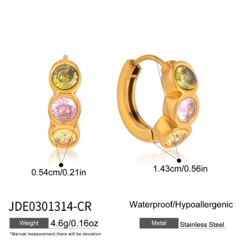 Boucles d’oreilles en acier – E0301314-CR