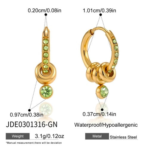 Boucles d’oreilles en acier – E0301316-GN